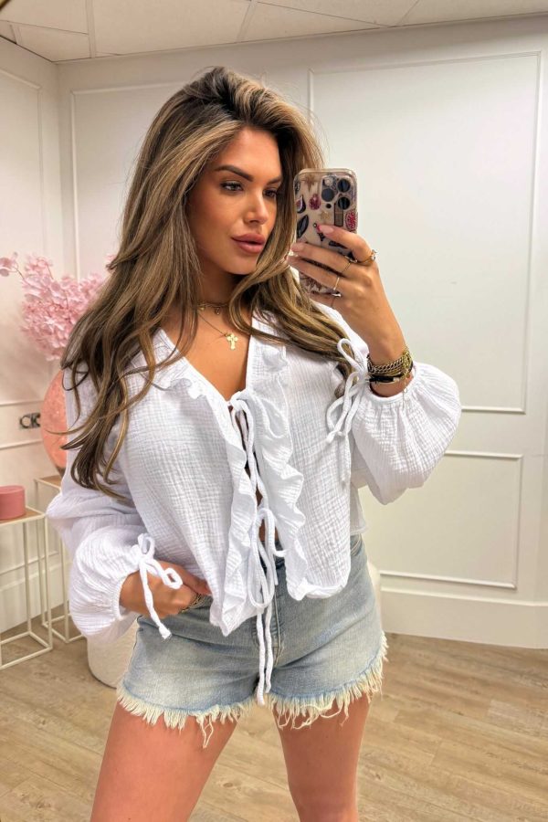 Yara Top Blue, White and Black - Afbeelding 3