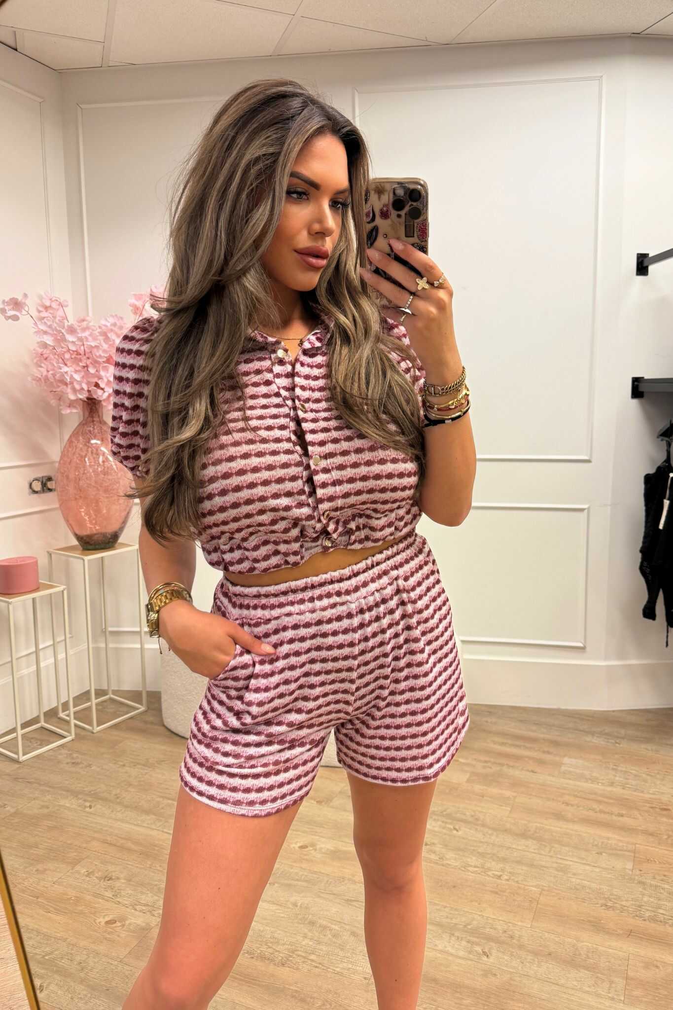 Amber Two Piece Set pink