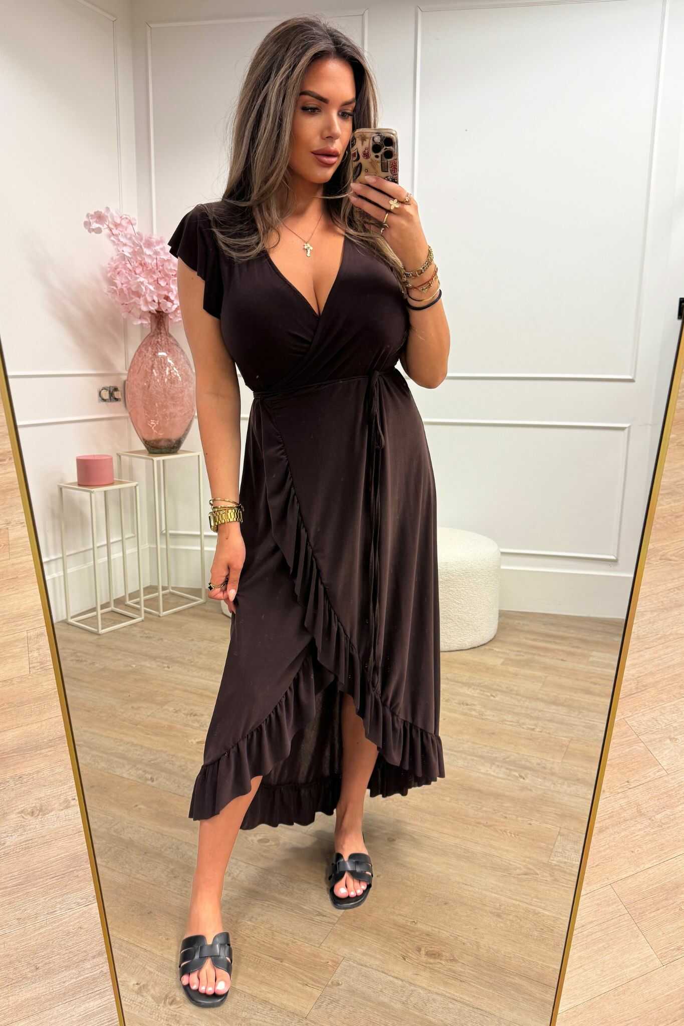 Jolie Dress Black and Brown