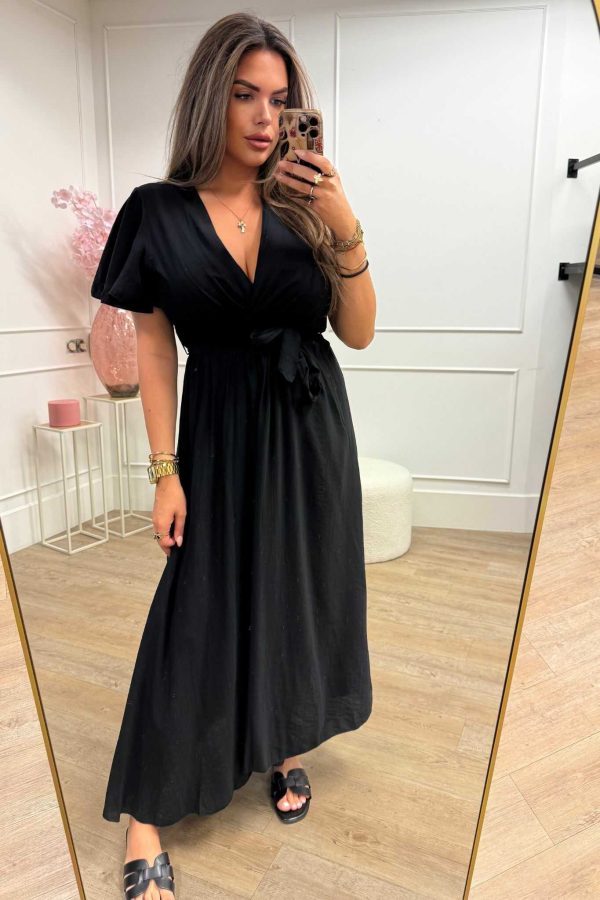 Floor Dress Black and Taupe - Afbeelding 2