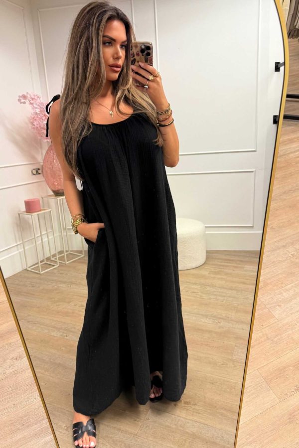 Mira Dress Black, Yellow, Green and Blue - Afbeelding 4