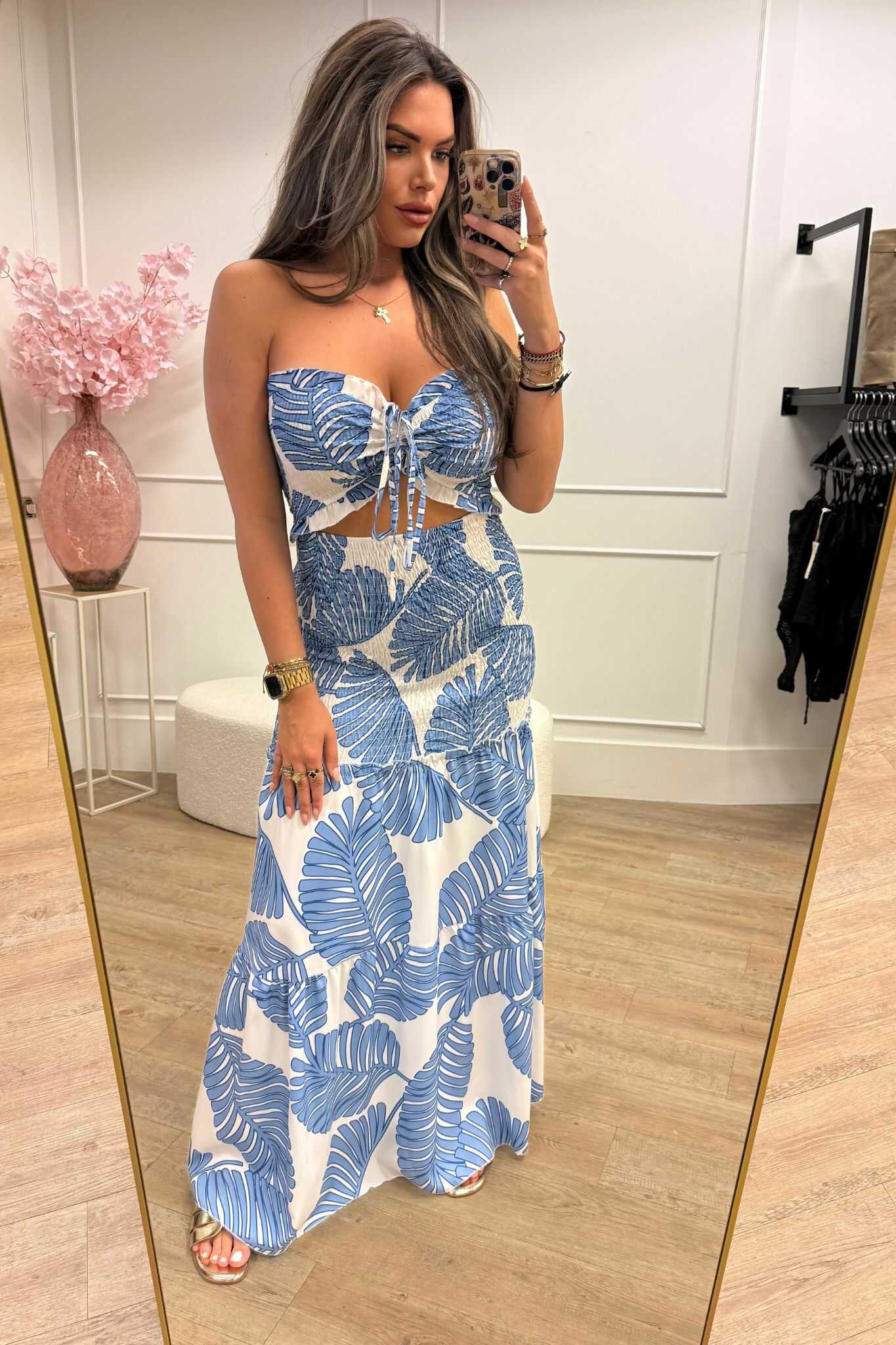 Lola Dress Blue and Green