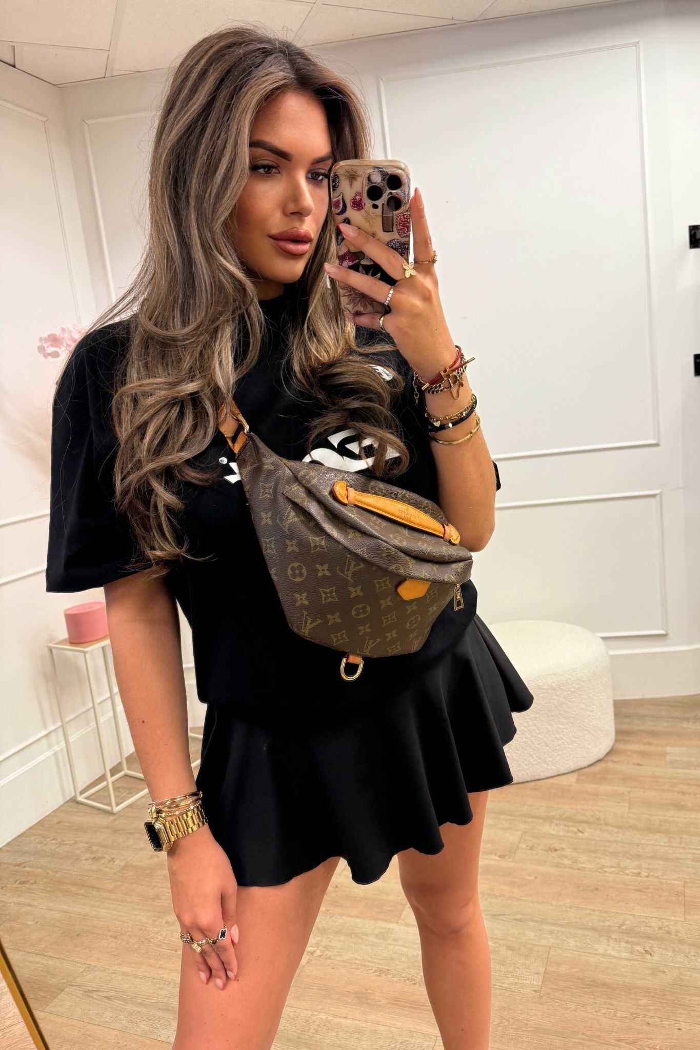 Esmee Skort Black and Taupe