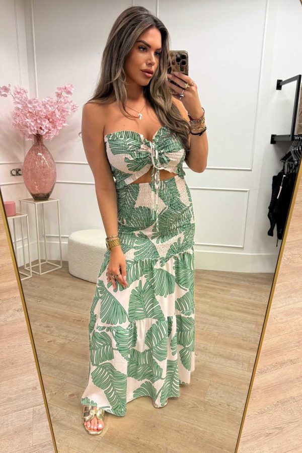 Lola Dress Blue and Green - Afbeelding 2
