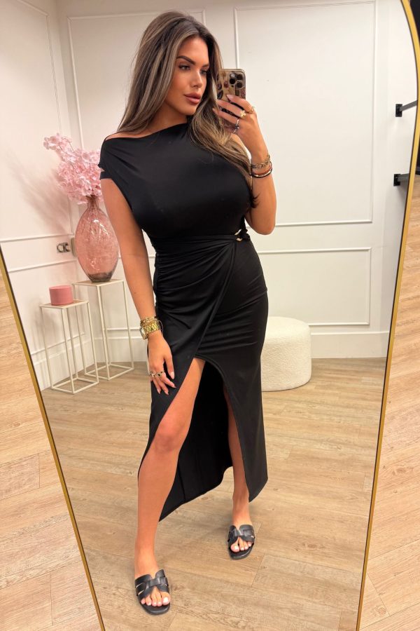 Eline Dress Black and Brown - Afbeelding 2