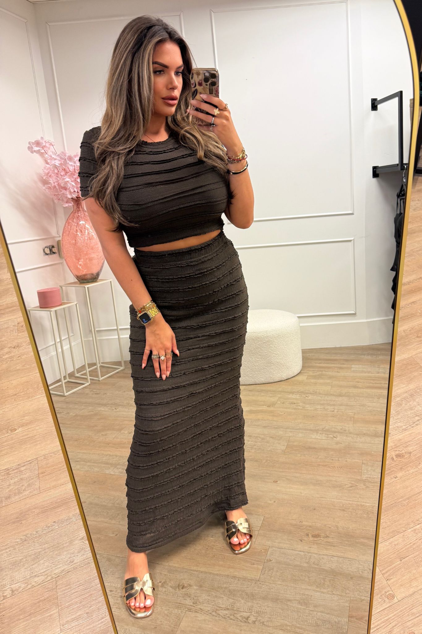 Luna Two Piece Set Brown