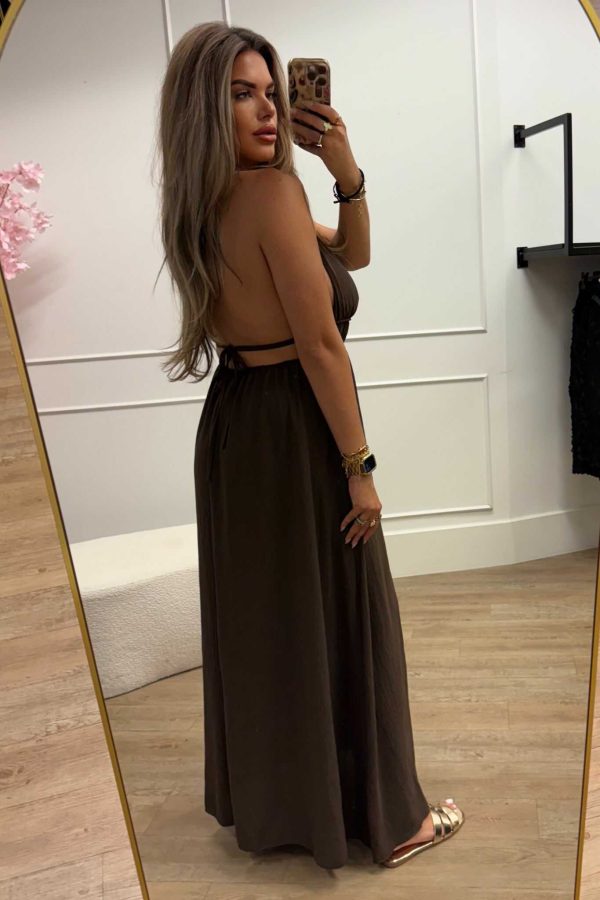 Ella Dress Black, Beige and Brown - Afbeelding 5