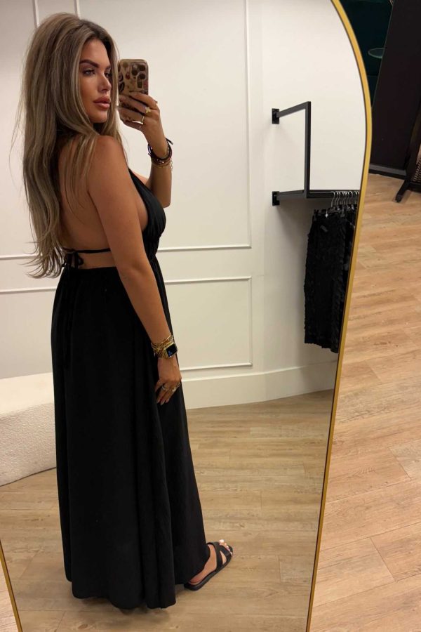 Ella Dress Black, Beige and Brown - Afbeelding 3