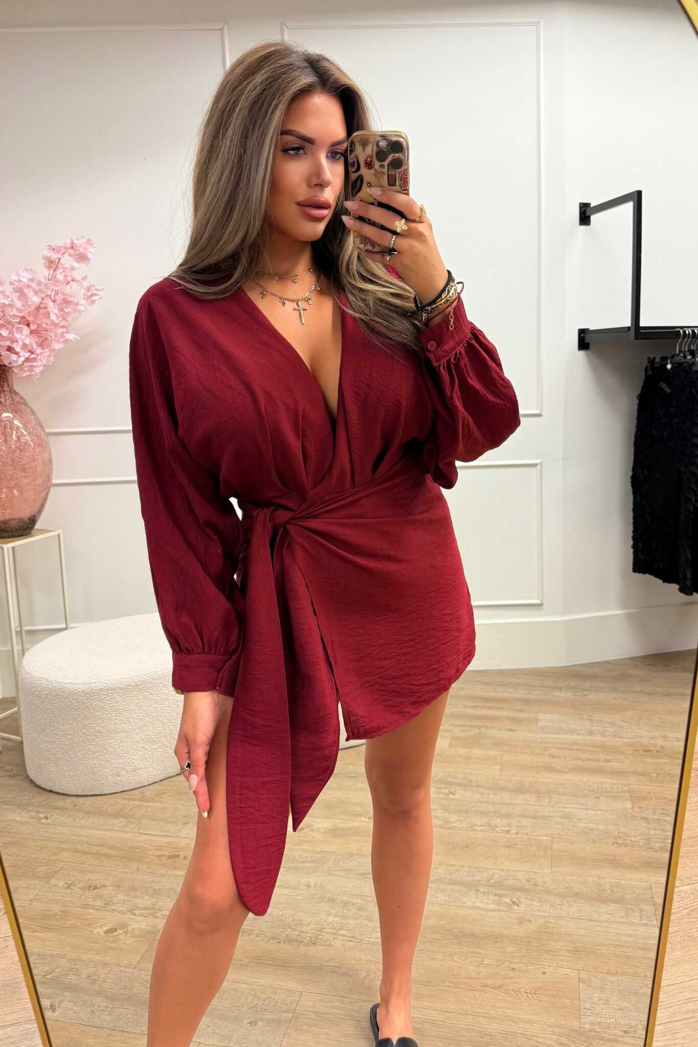 Lynn Jumpsuit Black, Red, Brown and Taupe