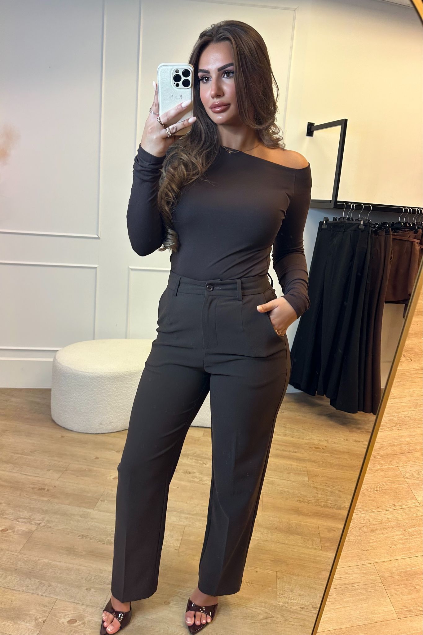 Lola Pantalon Brown and Black