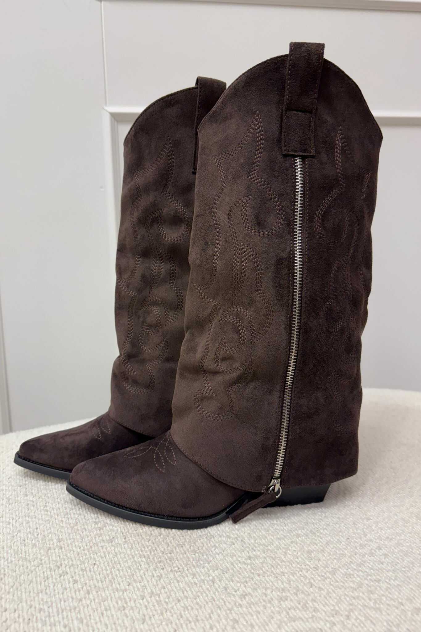 Amy Cowboy Boots Brown