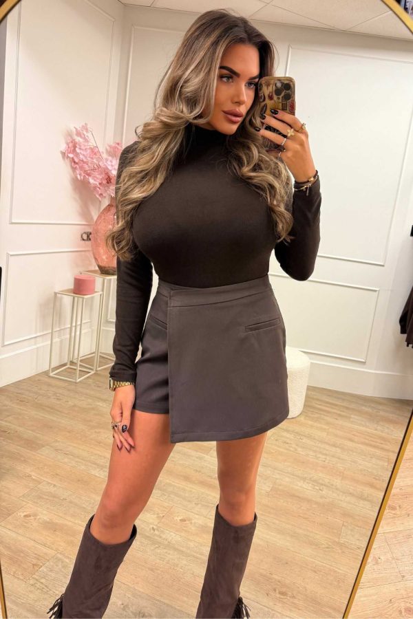 Jade Skort Brown and Bordeaux - Afbeelding 2