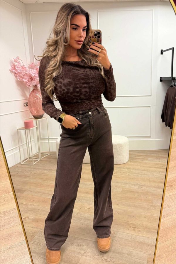 Monday Jeans Brown T92D - Afbeelding 2