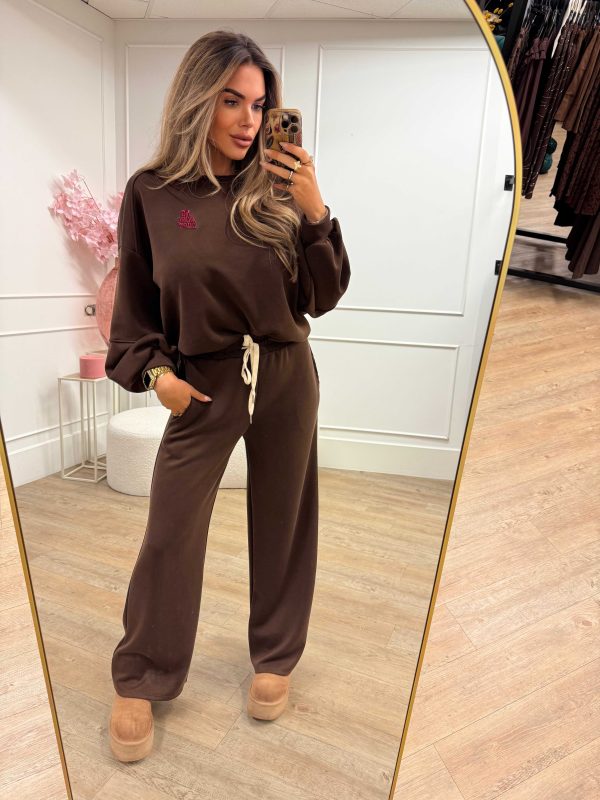 Rosa Pants Bordeaux and Brown - Afbeelding 3