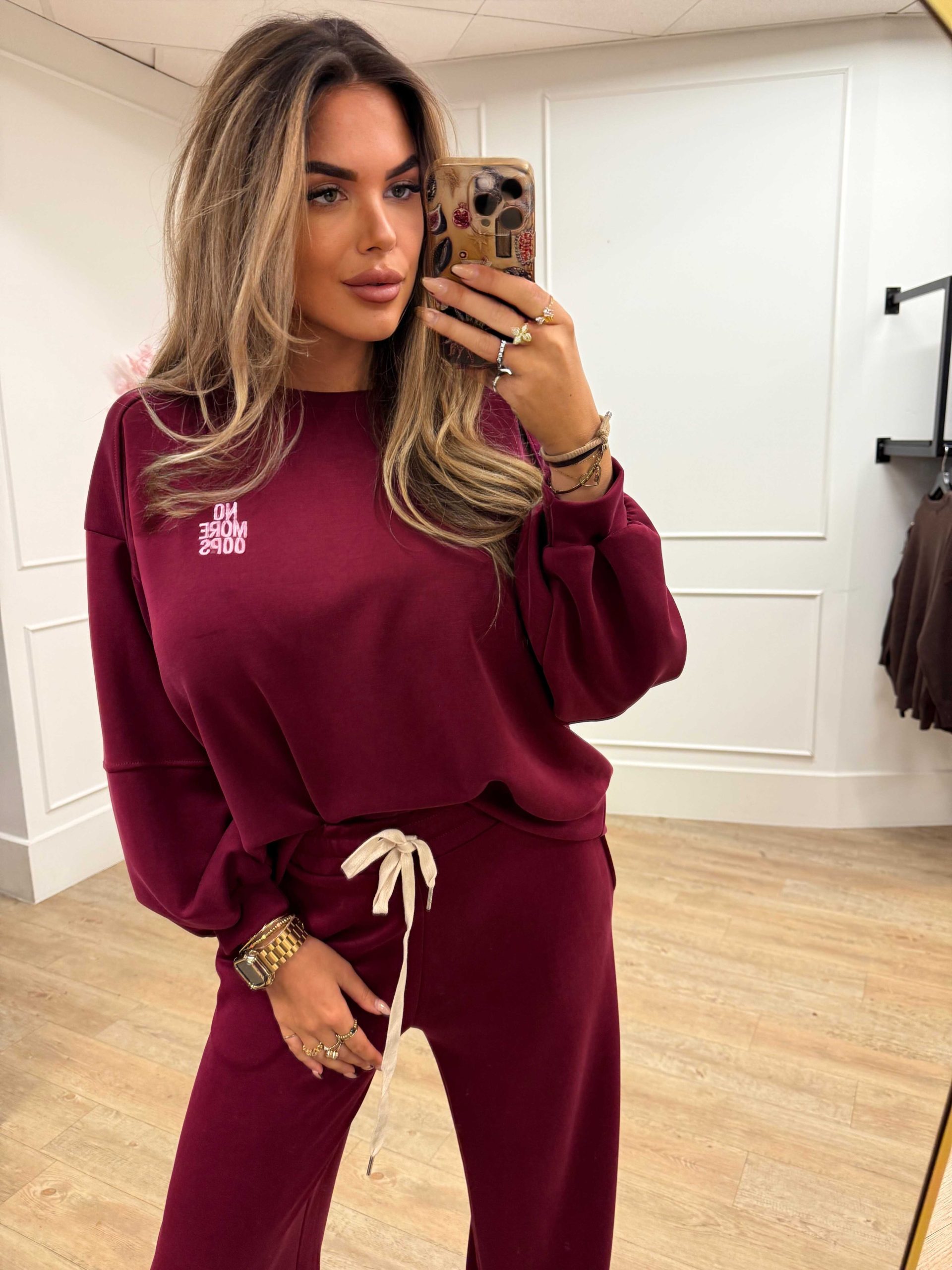 Rosa Sweater Brown,Bordeaux and Taupe