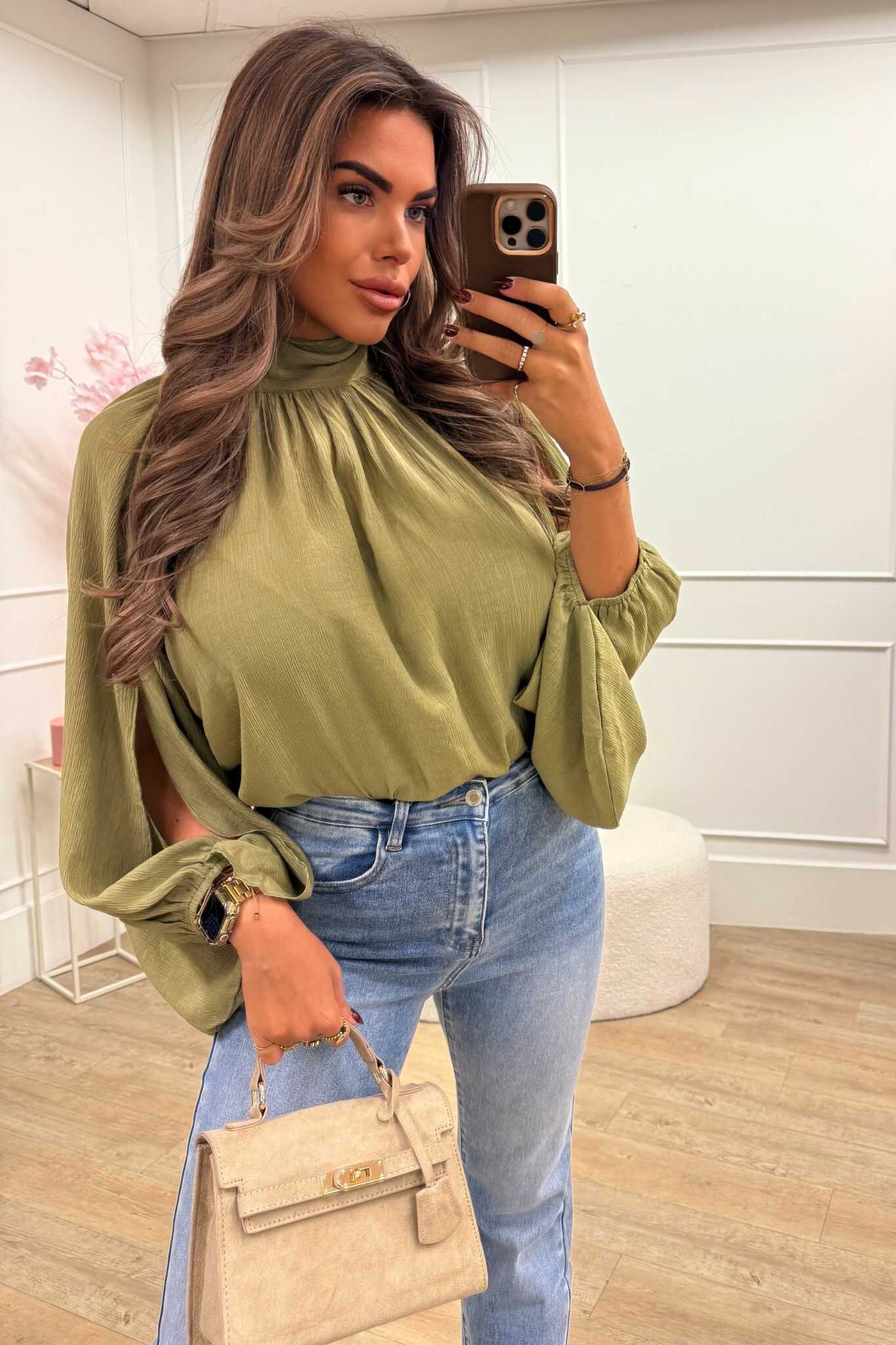 Evi Blouse Olive Green