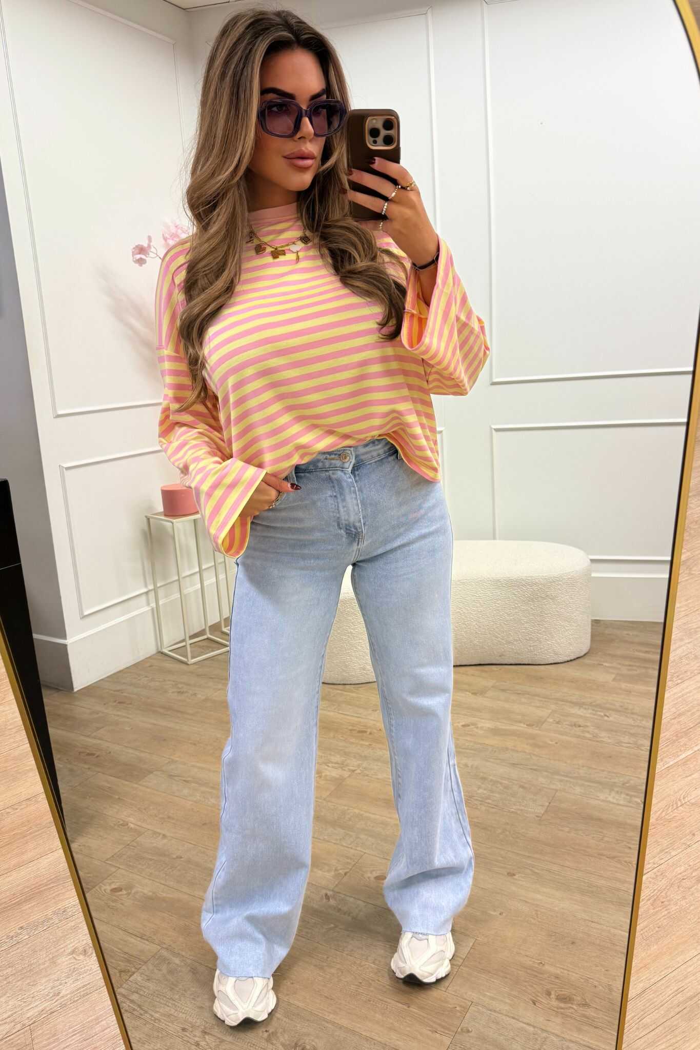 Marivy Wide Leg Jeans Light Blue MG-1074