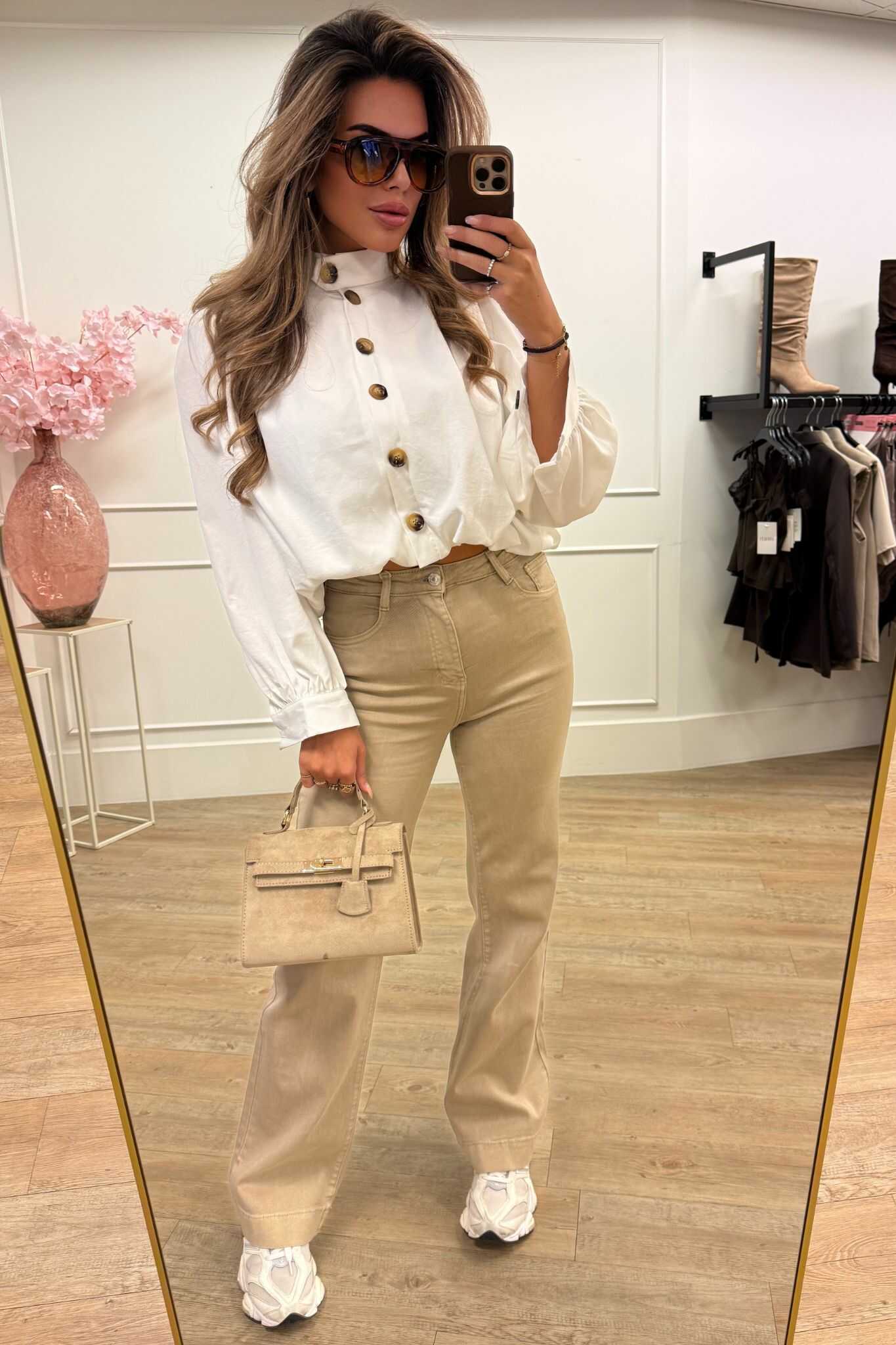 Denim Style Jeans Taupe Y6881G