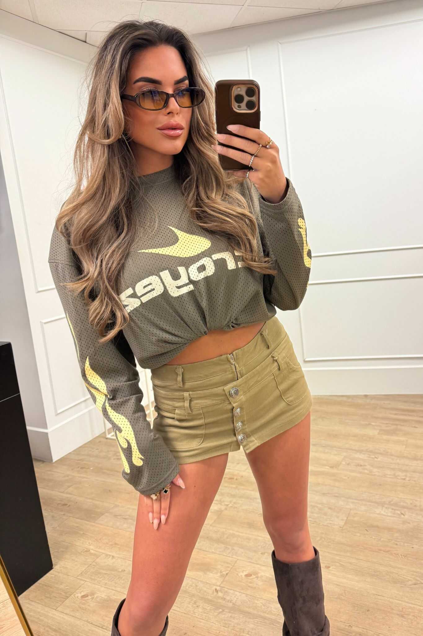 Maud Mini Skort Green