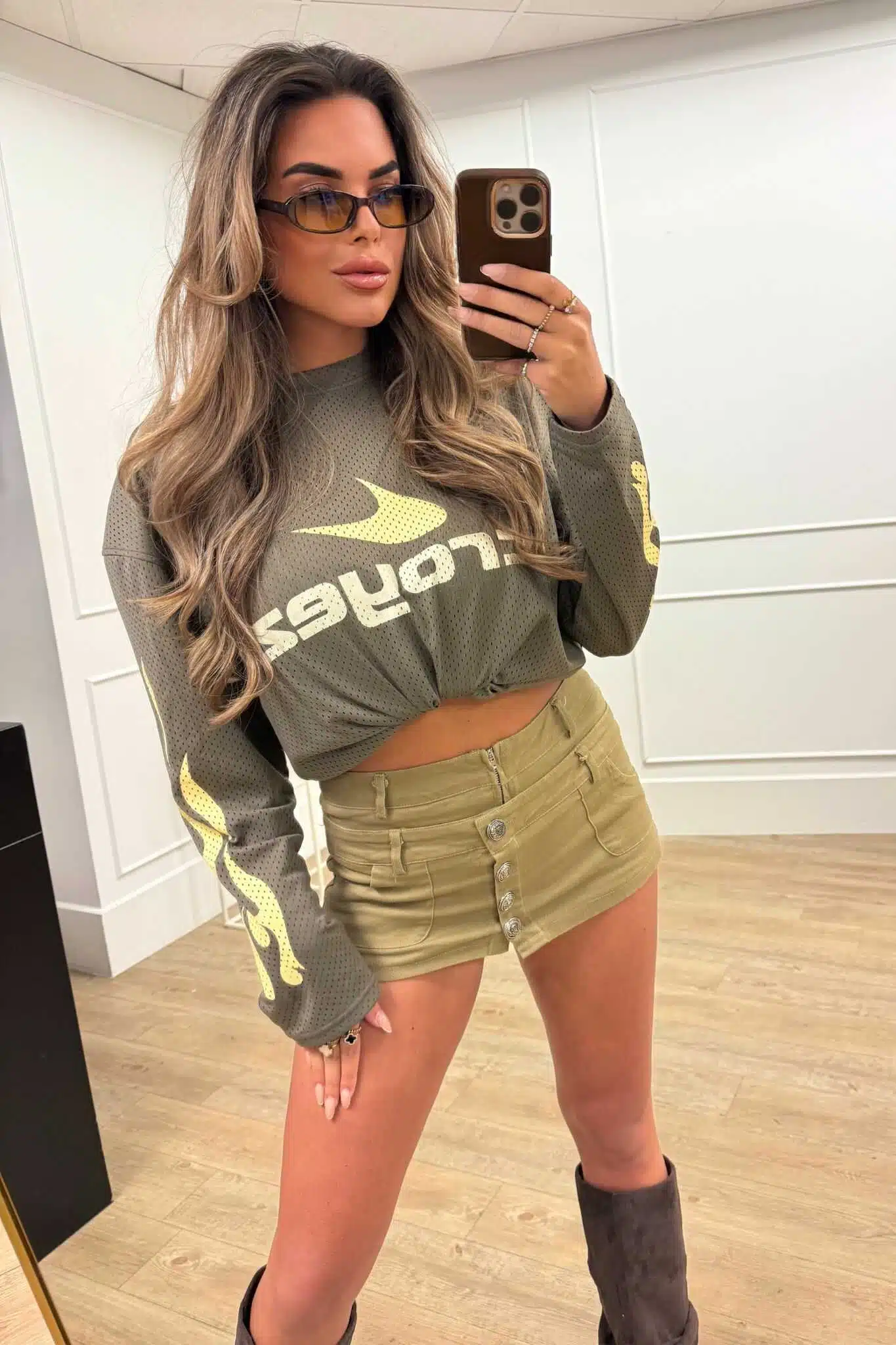 Maud Mini Skort Green
