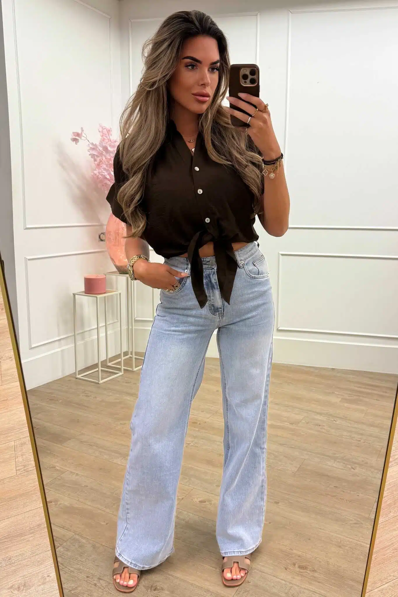 Kate Wide Leg Jeans Blue KT609-3B
