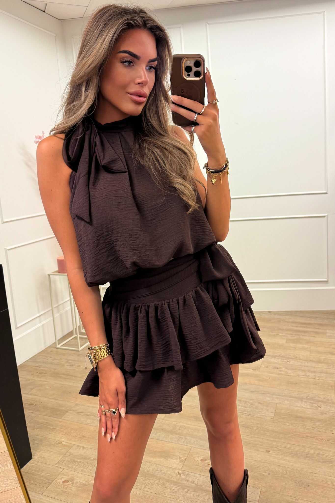 Noe Set Brown Skort and Top