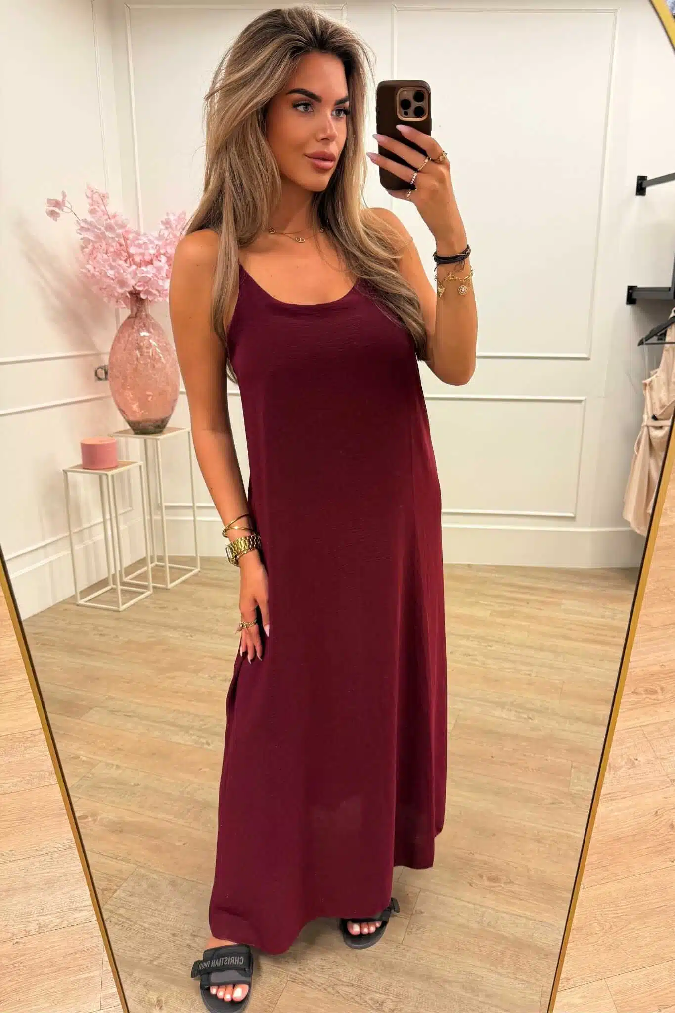 Amy Dress Black, Brown and Bordeaux
