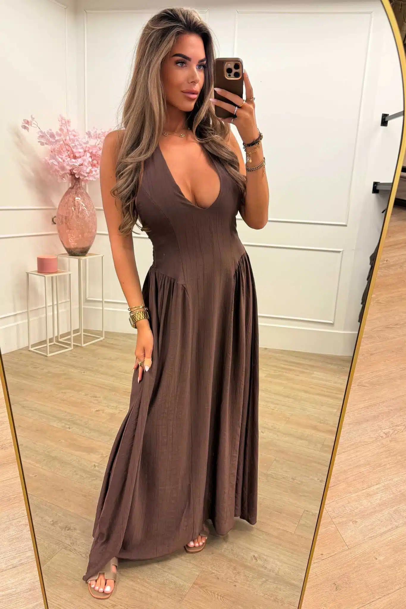 Cara Dress Brown