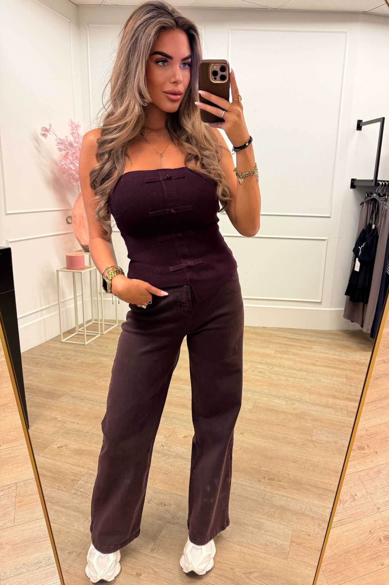 My Tina's Bordeaux Jeans LW-1877P